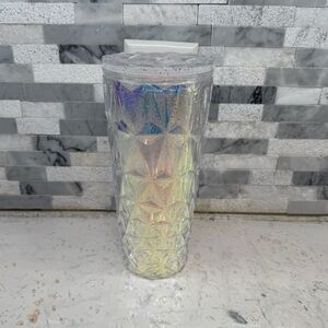 Stylish Holographic Tumbler with Lid 24oz